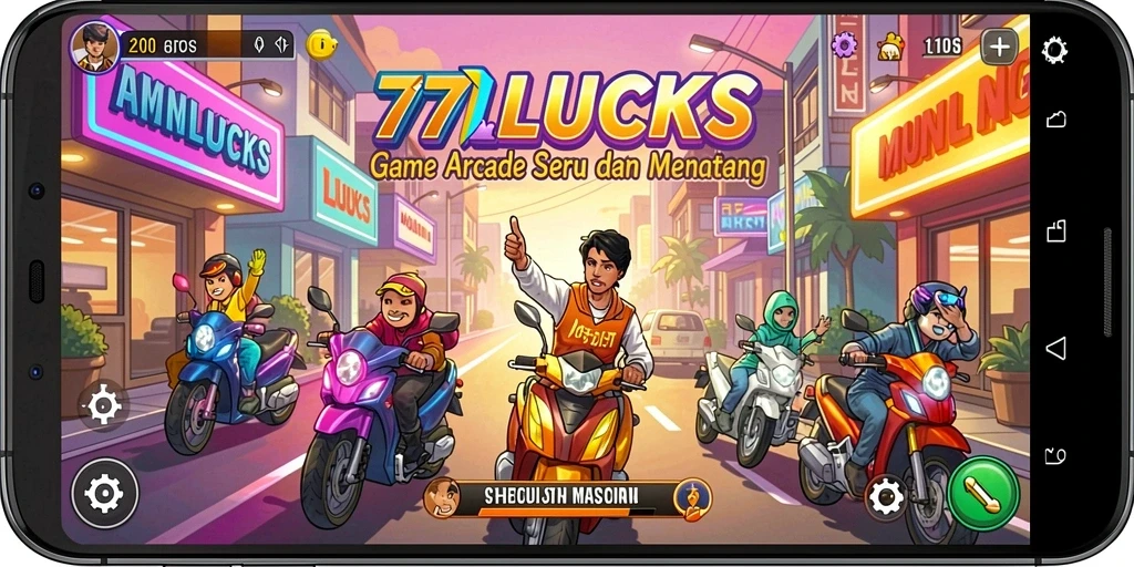 Tampilan gameplay Arcade yang seru dan penuh tantangan.