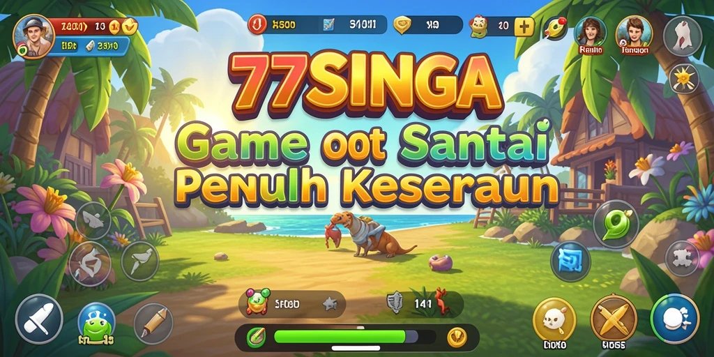 Tampilan gameplay menarik dari 77SINGA dengan aksen yang cerah.