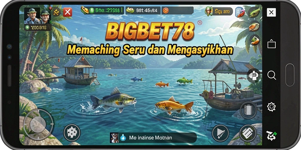 Tampilan gameplay memancing yang menarik di BIGBET78.