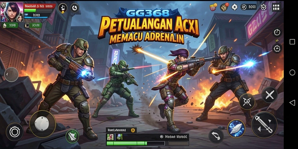Screenshot gameplay GG368 menampilkan pertarungan aksi epik yang mendebarkan.