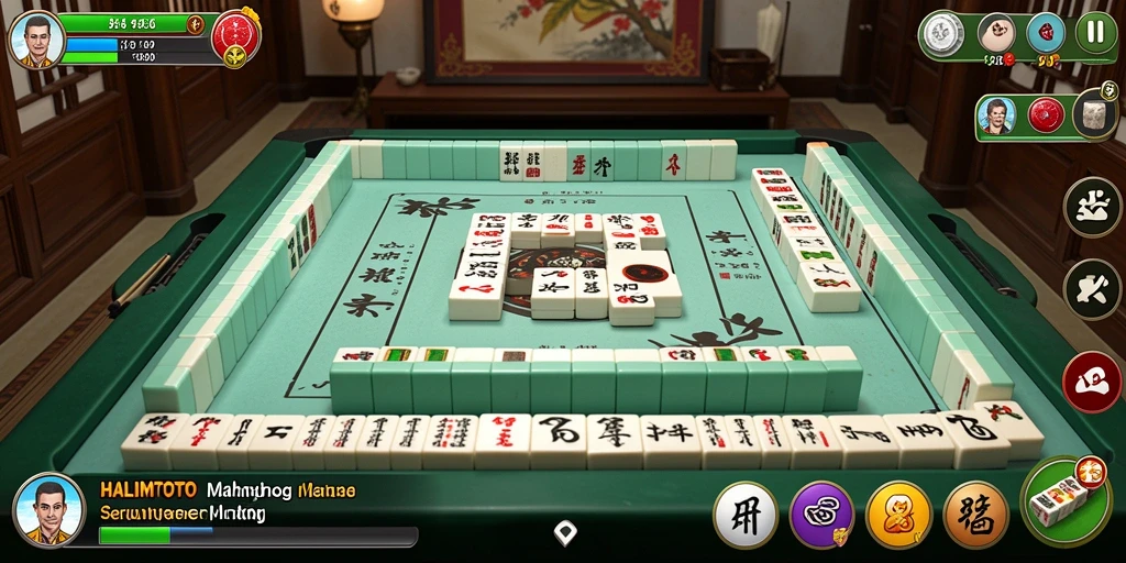 Tampilan menarik dari gameplay HALIMTOTO yang menampilkan aksi seru Mahjong.