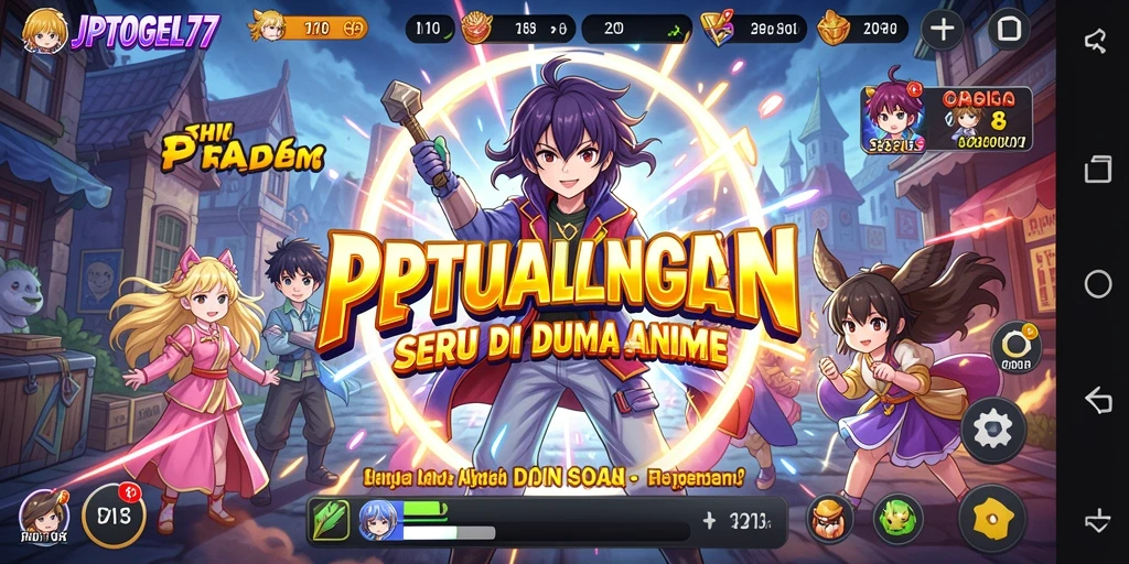 Screenshot gameplay JPTOGEL77 menampilkan petualangan Anime yang seru.