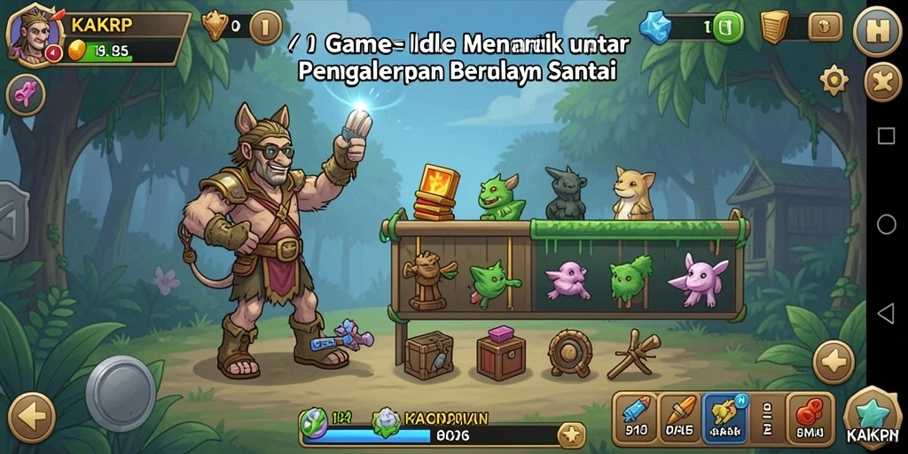 Tampilan gameplay KAKRP yang santai dan menarik.
