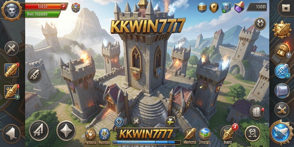 Screenshot menunjukkan pertempuran seru dalam game Tower Defense.