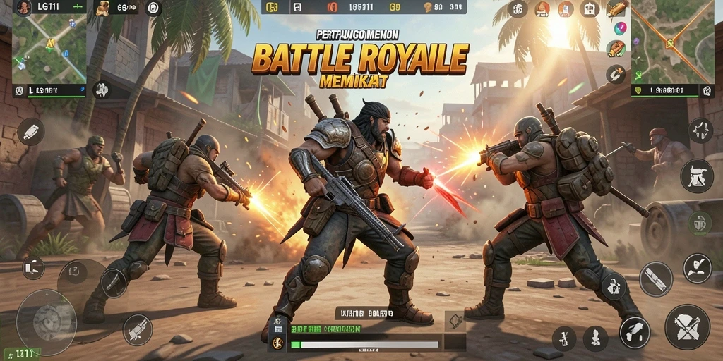 Tampilan gameplay menarik dari game Battle Royale LG111.