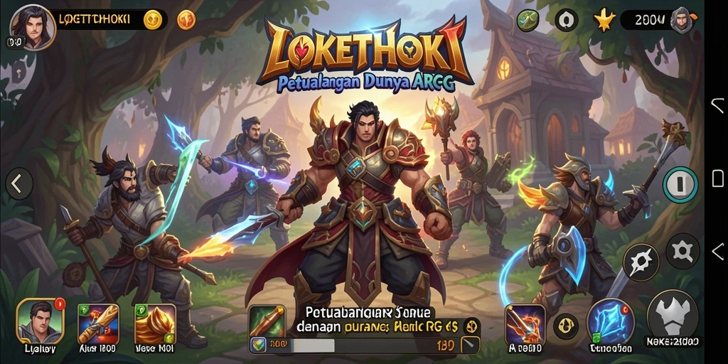 Tampilan aksi seru dalam gameplay ARPG LOKETHOKI yang mengagumkan.