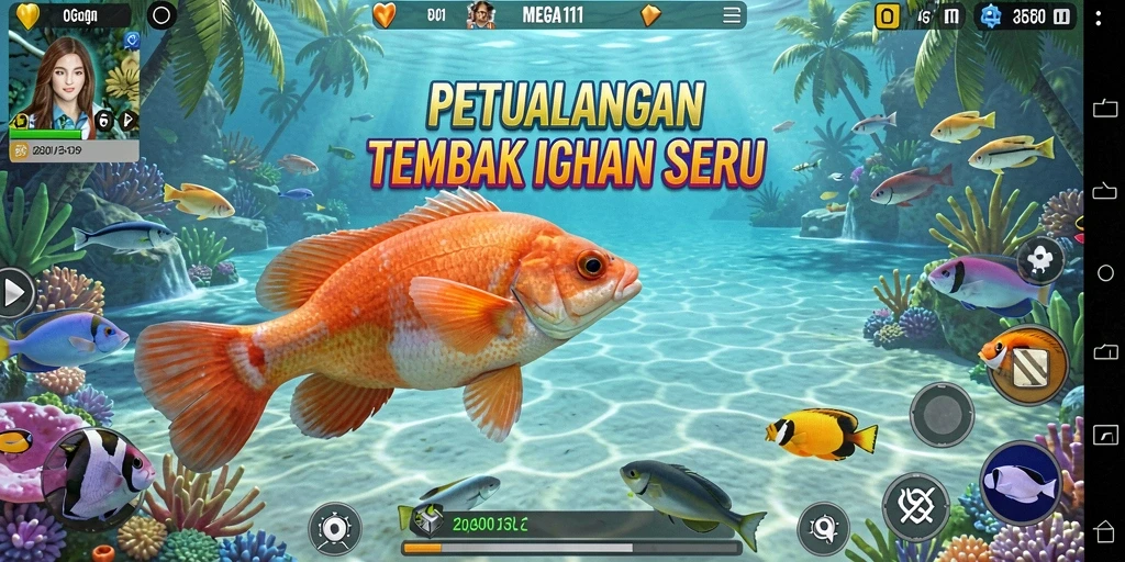 Tampilan screenshot gameplay Tembak Ikan yang menarik di MEGA111.