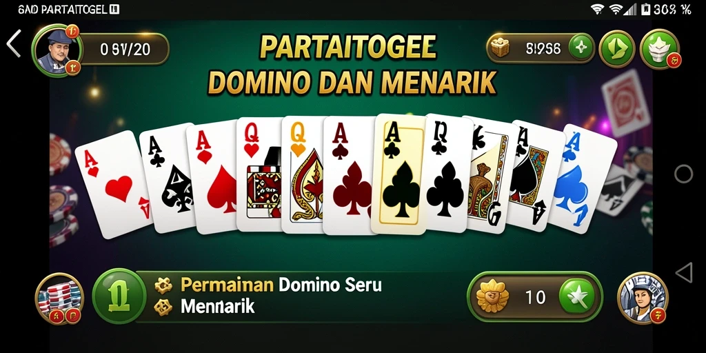 Screenshot dari gameplay dominonya yang penuh aksi.