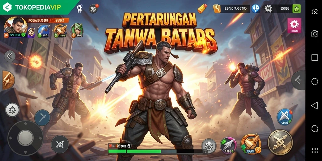 Tampilan aksi pertarungan yang mendebarkan di TOKOPEDIAVIP.