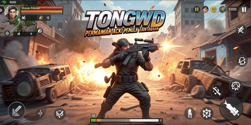 Tampilan gameplay TONGWD yang penuh aksi dan ketegangan.