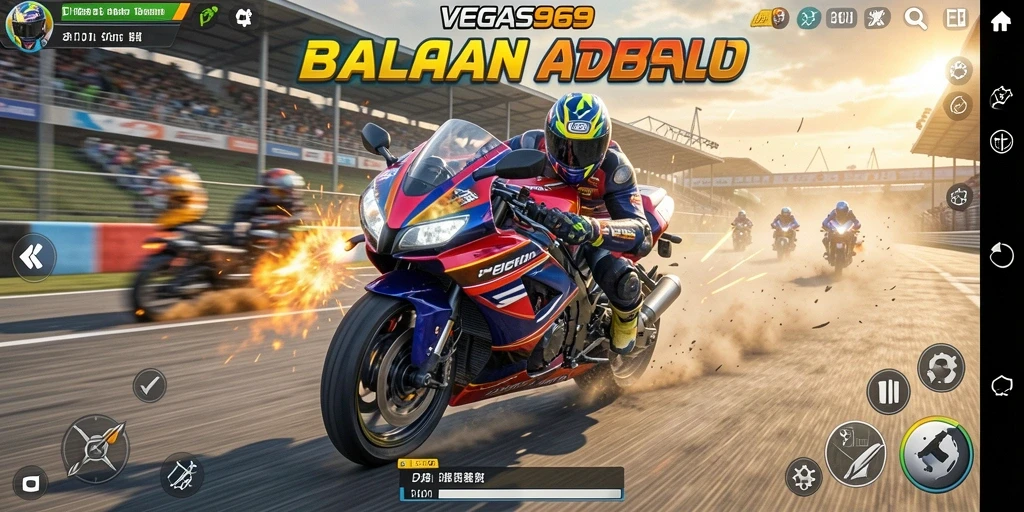 Tampilan aksi balapan motor di VEGAS969 yang menegangkan.